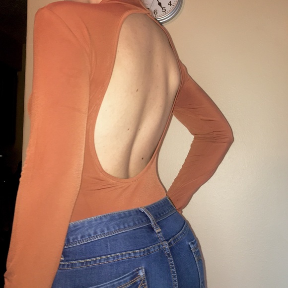 Rust Orange Turtleneck Longsleeve Body Suit! ๐งก๐ - Picture 2 of 4